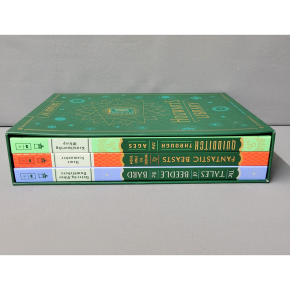 Hogwarts Library Box Set J.K. Rowling Hardcover Tales Beedle Bard Fantastic Book - Picture 11 of 16